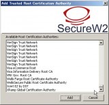 SecureW2 Available Root CAs