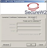 SecureW2 User Account  Pane