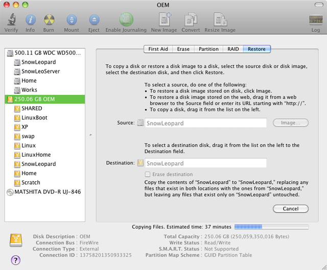 Mac OS X Copy
