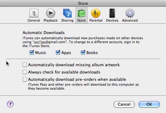 Automatic Download Options
