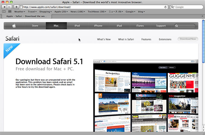Safari Download Failed