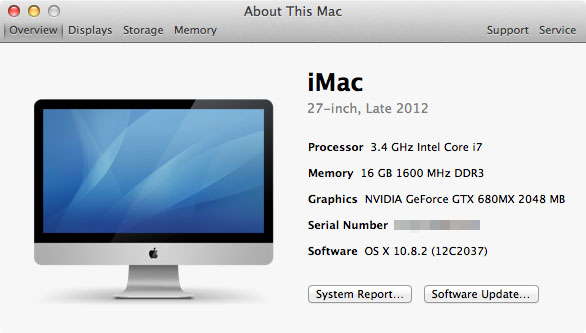 iMac27(Late2012) Info