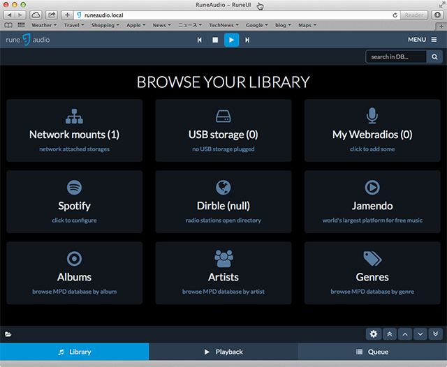 RuneAudio Library UI