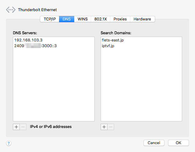 Mac Client IPv6 DNS Settings