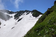 雪渓のクレバス 雪渓のクレバス