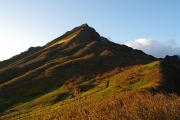 朝日に輝く利尻山