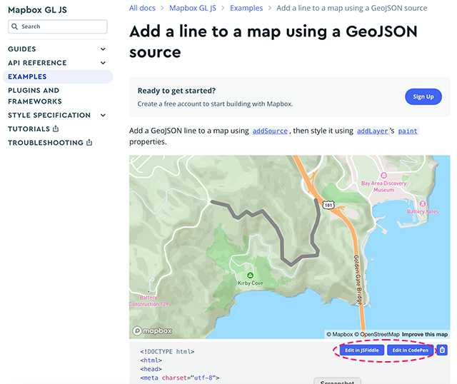 Mapbox Example - GeoJSON